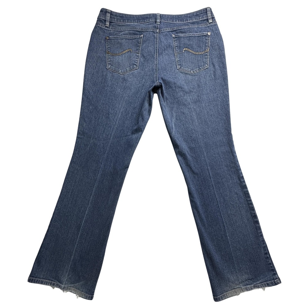 Apt 9 Jeans Womens 14 Blue Bootcut Mid Rise Stretch Denim Medium Wash Inseam 30